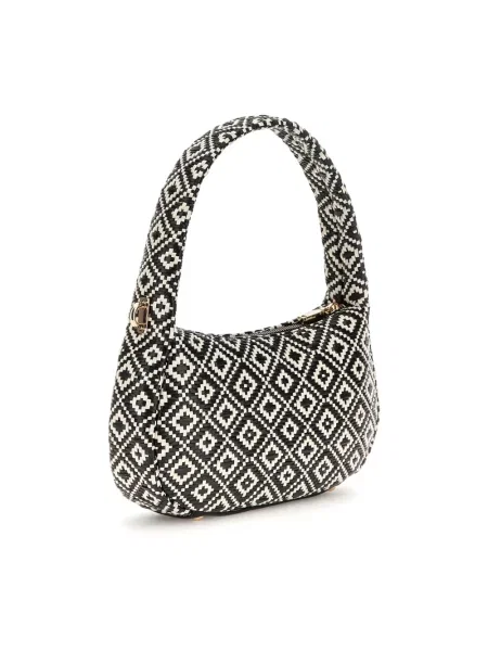 Torebka hobo Guess skórzana czarna