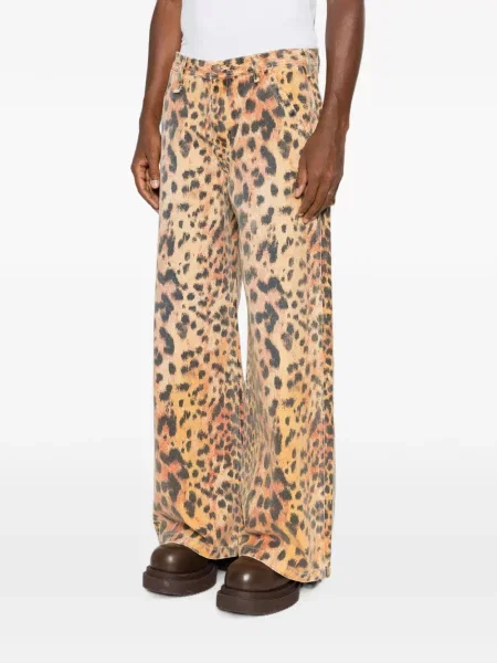 Pantaloni R13 cu imagine cu model leopard