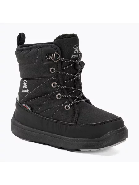 Śniegowce dziecięce Kamik Luge black/charcoal czarne