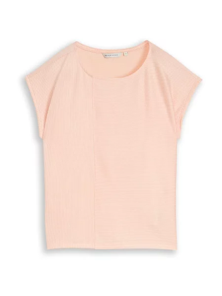 TOM TAILOR DENIM Tricou portocaliu alb