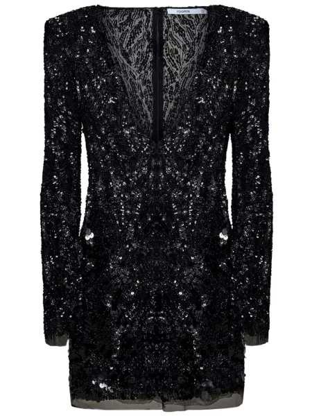 Rochie mini Room76 cu paiete de costum negru
