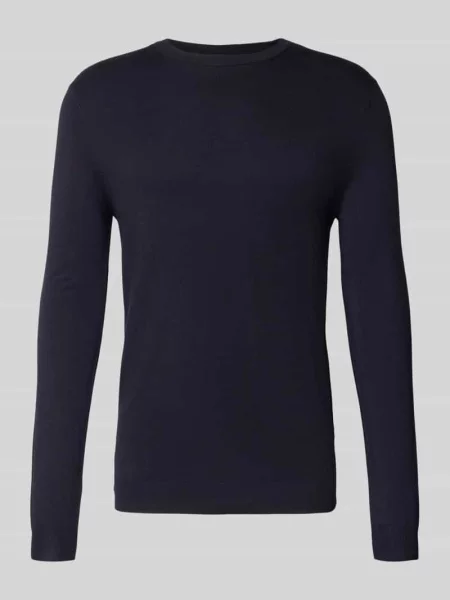 Sweter z dzianiny o kroju regular fit z mieszanki model ‘WYLER’ Only & Sons niebieski