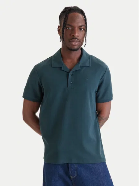 Calvin Klein Jeans Polo Easy Micro Waffle zielony