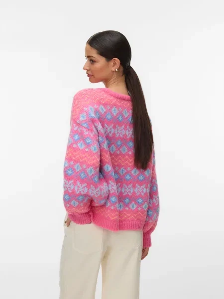 VERO MODA Pulover VMELIN regal / deschis / galben deschis / roz deschis albastru
