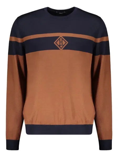 Pulover Herno de lână cu decolteu rotund maro