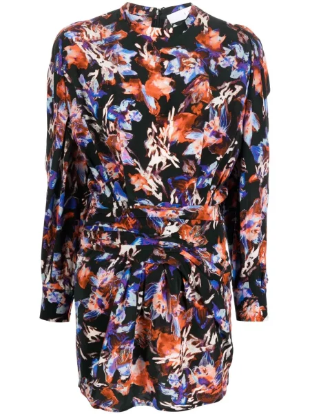 Rochie Iro cu imagine cu imprimeu abstract de costum negru
