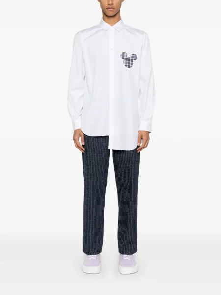 Риза Comme Des Garçons Shirt с принт бяло
