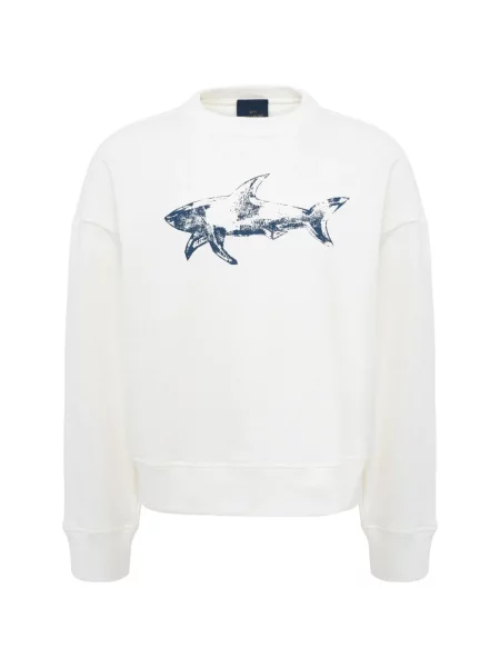 Pulover Paul & Shark cu imagine alb