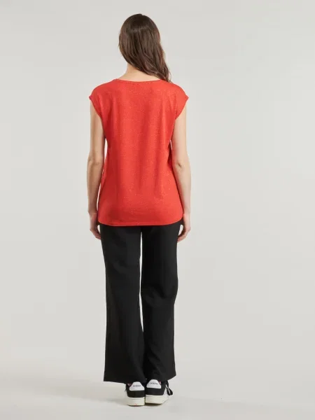 Tricou Pieces cu dungi roșu