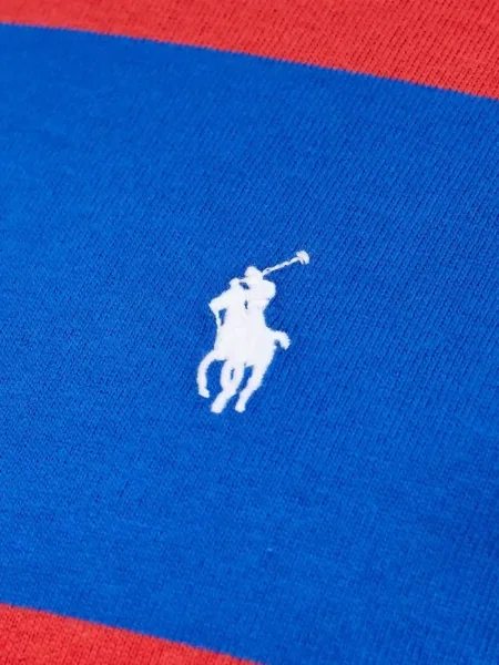 Samt prugasta košulja Polo Ralph Lauren s vezom plava