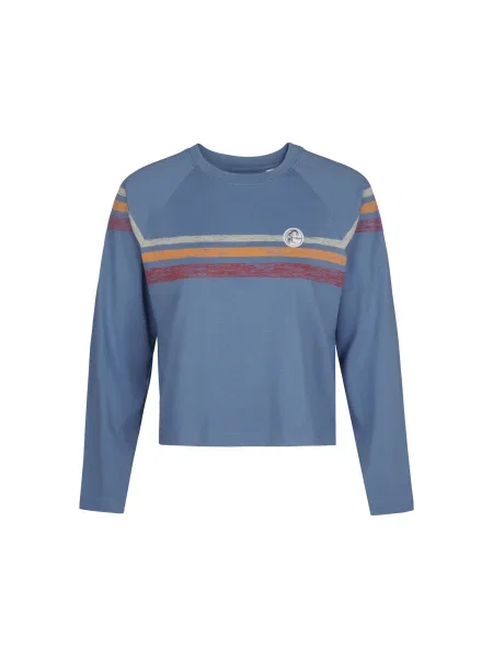 O'NEILL Tričko chladná / hnědý melír / tmavě oranžová modrá