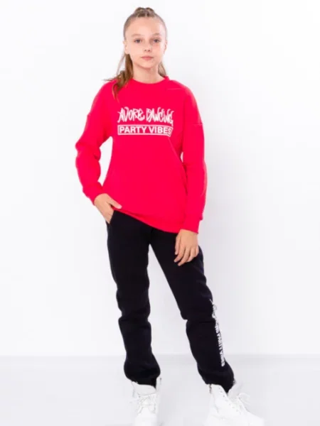 Дитячий Спортивний костюм Носи своє малиновий бавовна/поліестер