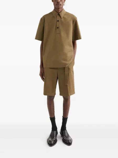 Pantaloni scurți Jil Sander maro