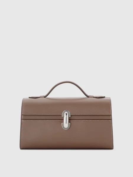 Шкіряний клатч Savette коричневий