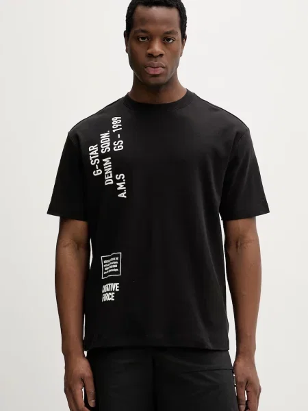 G-Star T-shirt ανδρικό Stencil gr relaxed μαύρο