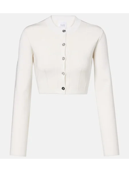 Kardigan Galvan o krotszym kroju biały
