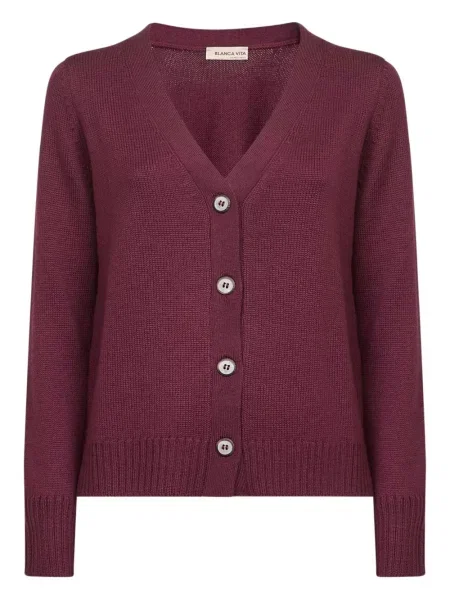 Kardigan Blanca Vita z dekoltem w serek czerwony