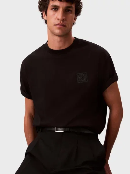 Футболка Calvin Klein з джерсі чорна
