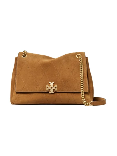 Torebka crossbody Tory Burch zamszowa brązowa