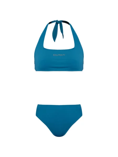 Bikini Balmain cu autograf albastru