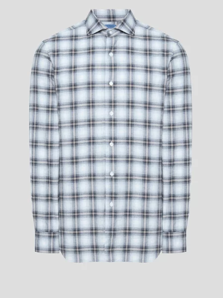 Картата сорочка Barba Napoli сіра