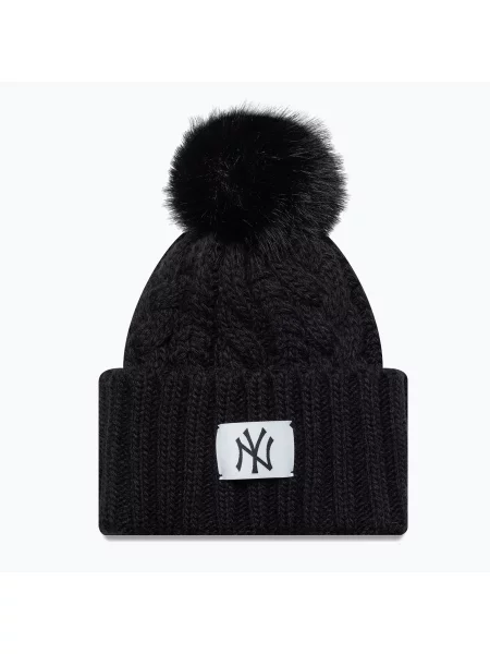 Дамска зимна шапка New Era Cable Wide New York Yankees black черно