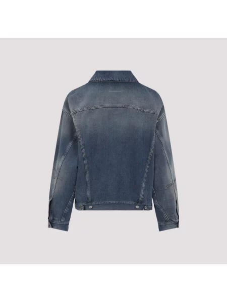 Maison Margiela kurtka jeansowa przejściowa oversize niebieski
