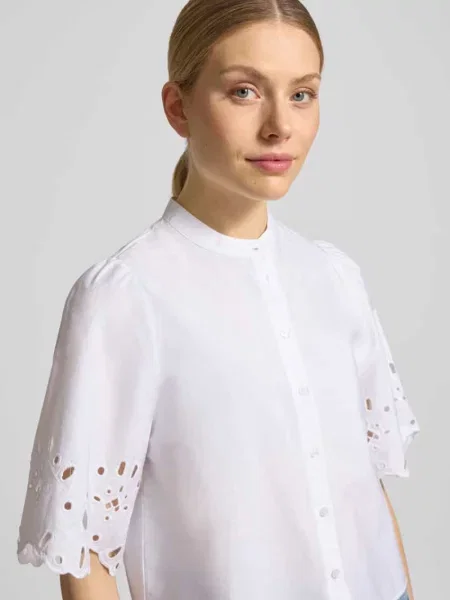 Bluzka o kroju relaxed fit z haftem angielskim model Marika' Guido Maria Kretschmer Woman biała