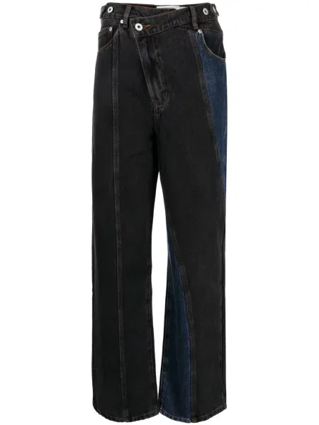 Proste jeansy Feng Chen Wang asymetryczne niebieskie