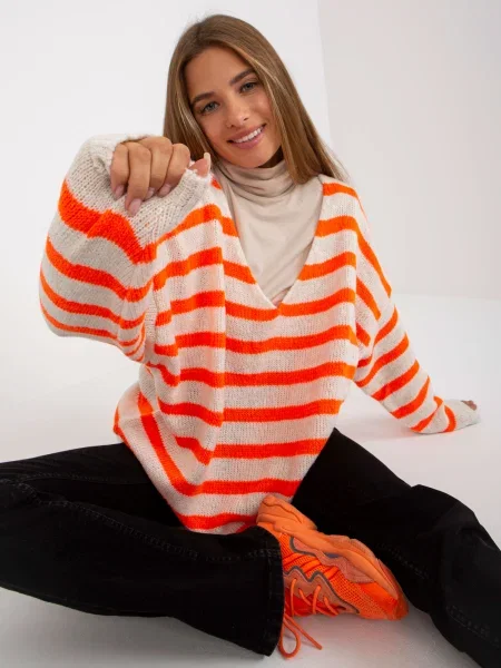 Pulover Fashionhunters portocaliu