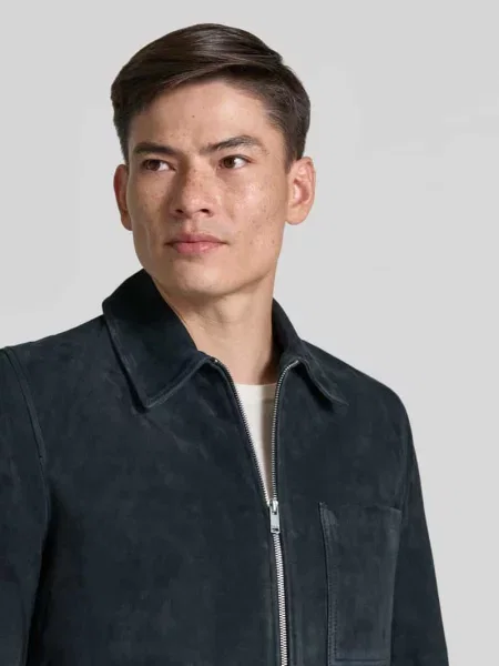 Kurtka skórzana na model JERSON' Drykorn granatowa