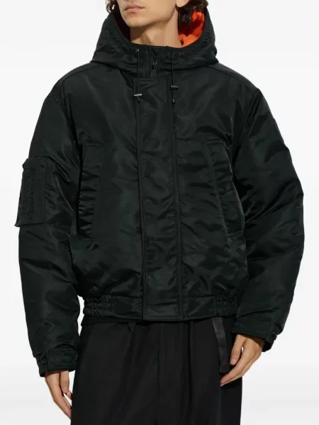 Geacă cu puf Canada Goose cu glugă verde