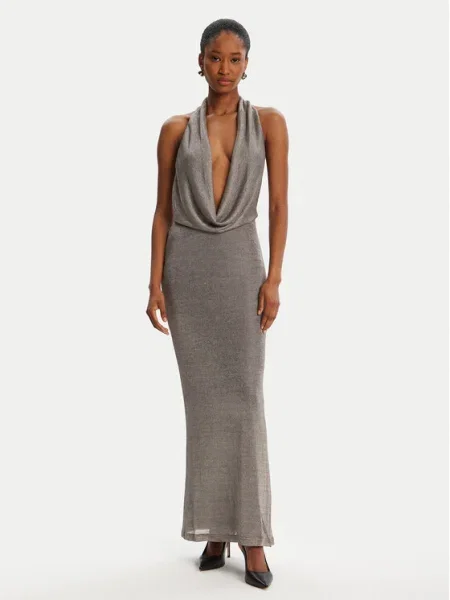 Bardot Rochie cocktail Nola Lurex Cowl argintiu
