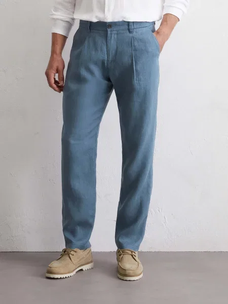 Льняные повседневные брюки Marc O'polo синие