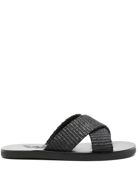 Papuci Ancient Greek Sandals de paie negru