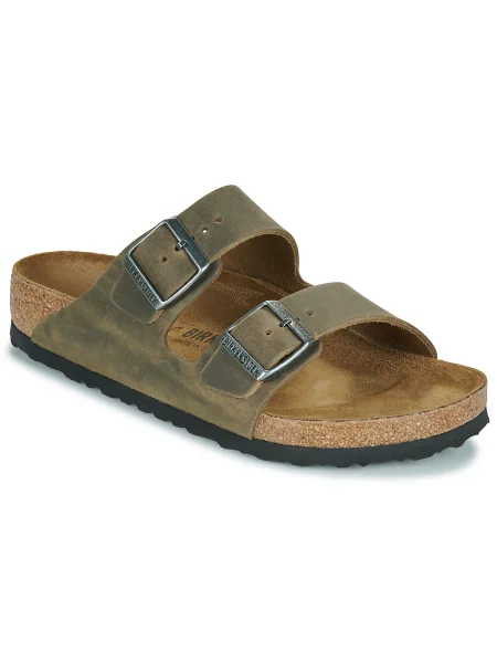 Pantofi Birkenstock din nubuc kaki