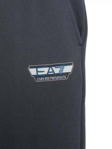 Pantaloni Ea7 Emporio Armani alergare cu autograf gri