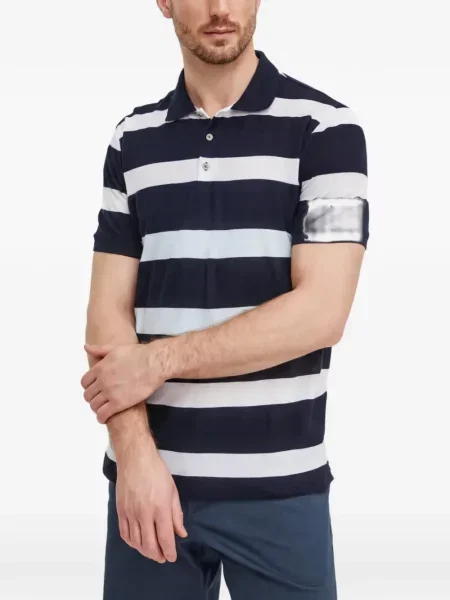 Tricou polo Liu Jo cu dungi albastru