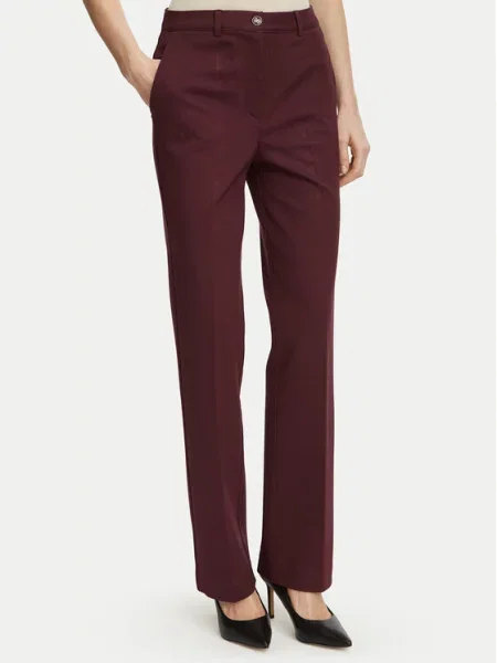 Guess Παντελόνι υφασμάτινο Μπορντό