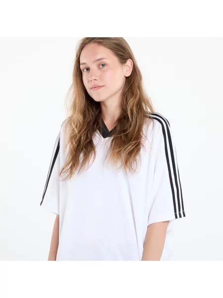 Žakárové fotbal šaty Adidas Originals bílé