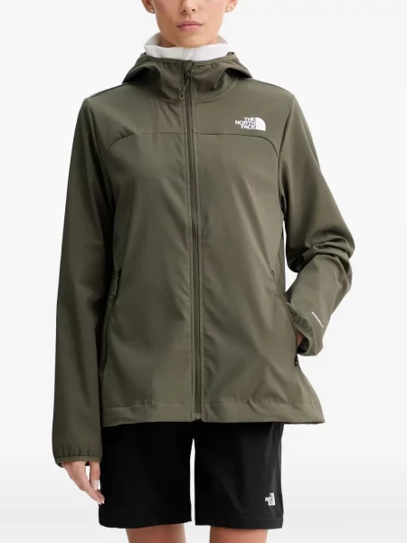Geacă The North Face cu glugă verde