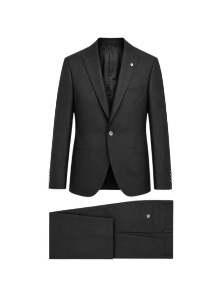 Costum Luigi Bianchi Mantova cu rever gri