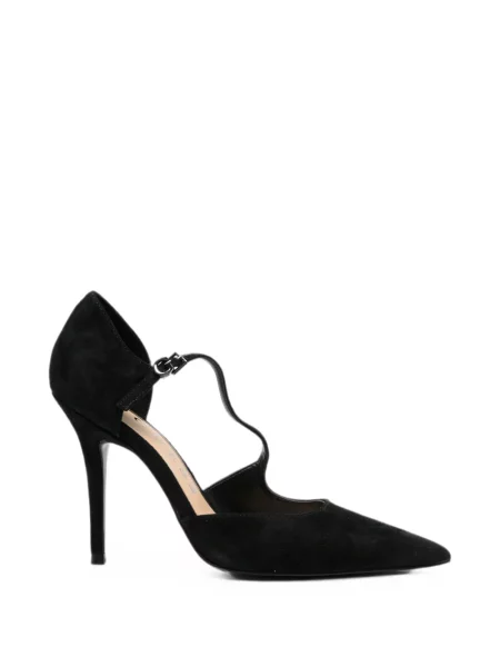 Pantofi cu toc Guess din piele de căprioară negru
