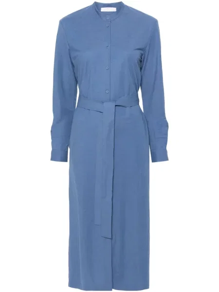 Rochie tip cămașă Harris Wharf London până la genunchi de costum albastru