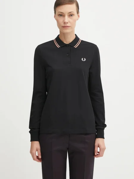 Tricou mânecă lungă Fred Perry negru