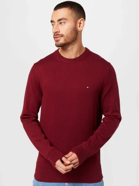TOMMY HILFIGER Sveter burgundská červená
