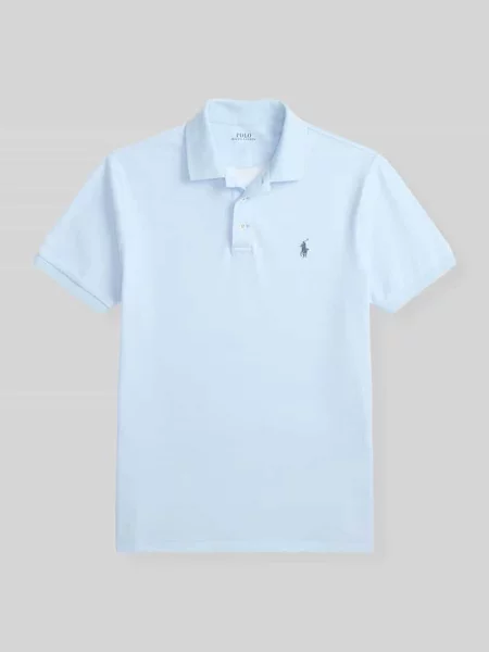 Koszulka polo o kroju regular fit z mieszanki bawełny Polo Ralph Lauren błękitna