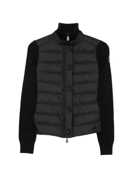 Matlasat geacă Moncler Grenoble tricotate negru