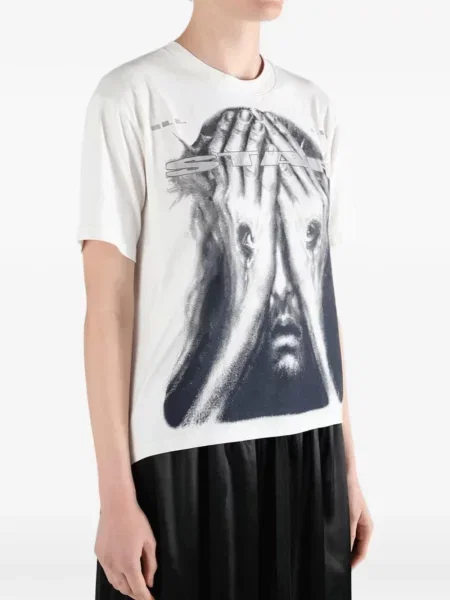 Tricou Hellstar cu imagine alb