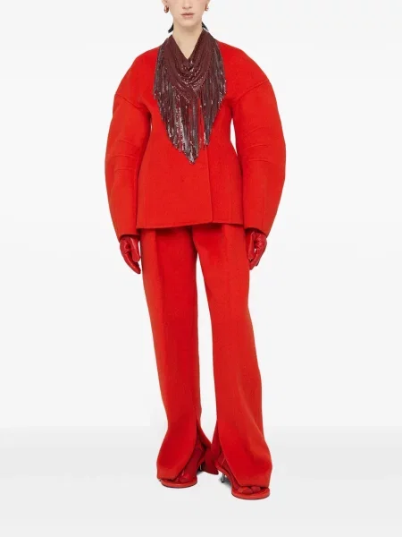 Gyapjú dzseki Jil Sander piros